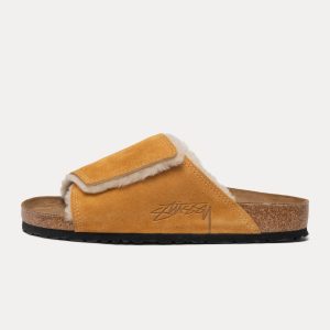 STÜSSY & BIRKENSTOCK SOLANA SHEARLING SLIDE