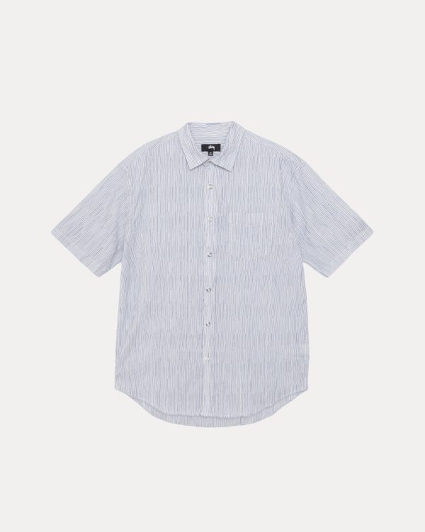 WAVY STRIPED SHORT SLEEVE SHIRT - Image 6