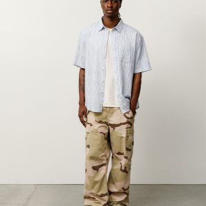WAVY STRIPED SHORT SLEEVE SHIRT