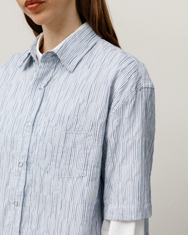 WAVY STRIPED SHORT SLEEVE SHIRT - Image 4
