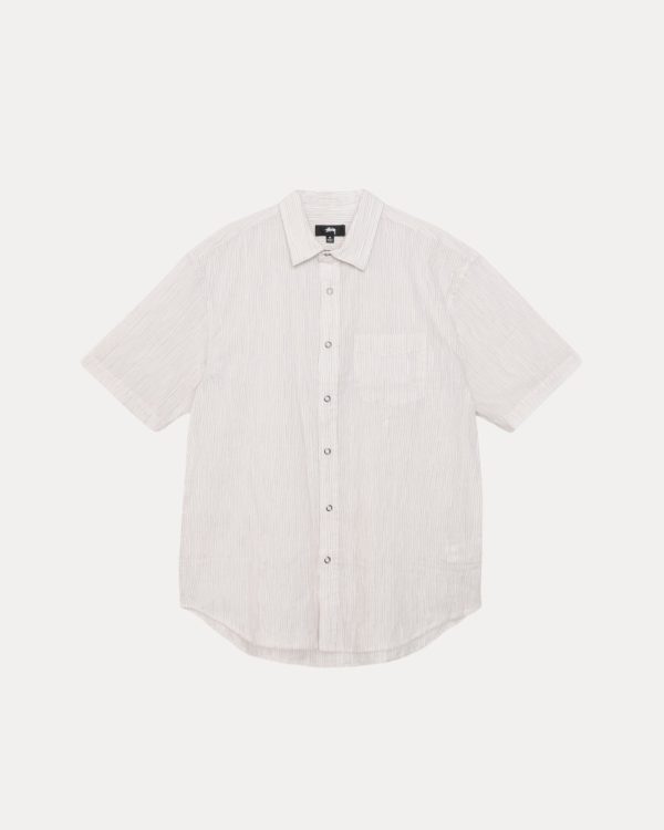 WAVY STRIPED SHORT SLEEVE SHIRT - Image 4