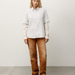 WAVY STRIPED SHORT SLEEVE SHIRT