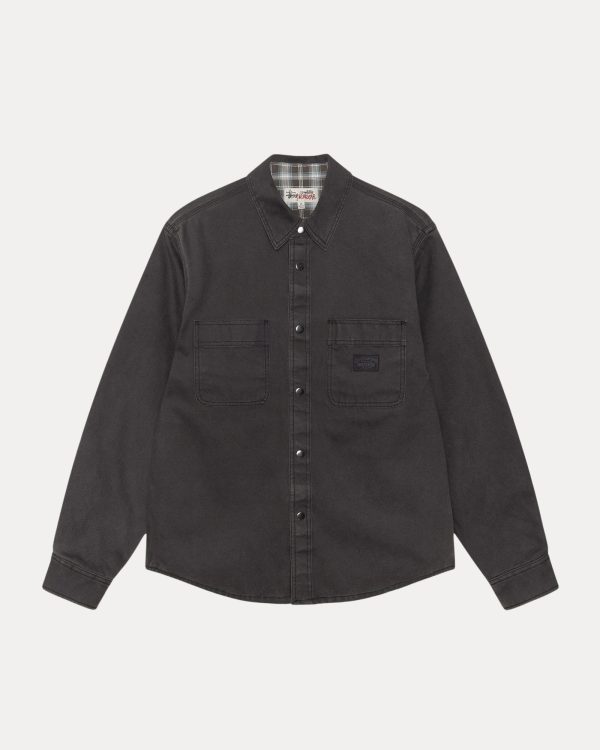 HEAVY WASHED CANVAS SHIRT - Image 8