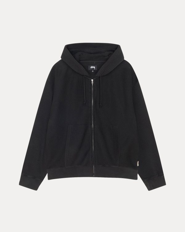 DOUBLE LAYER WAFFLE ZIP HOODIE - Image 6