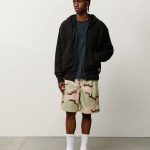 DOUBLE LAYER WAFFLE ZIP HOODIE