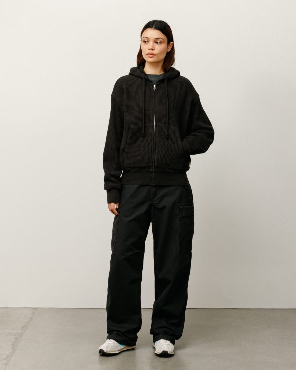 DOUBLE LAYER WAFFLE ZIP HOODIE - Image 4