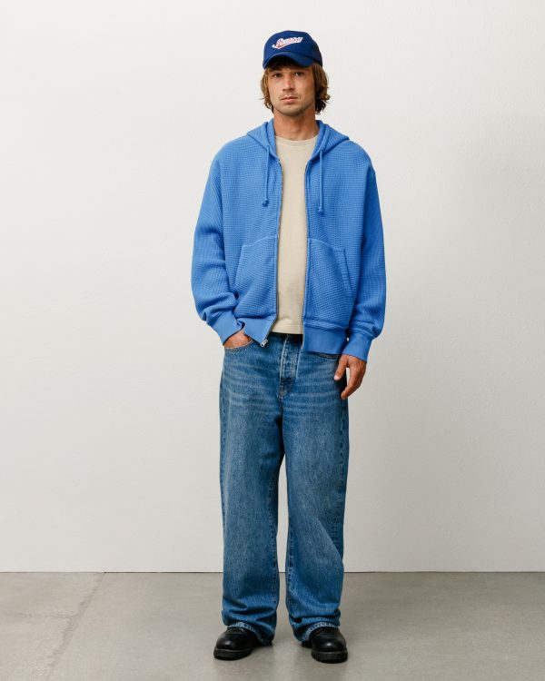 DOUBLE LAYER WAFFLE ZIP HOODIE - Image 4