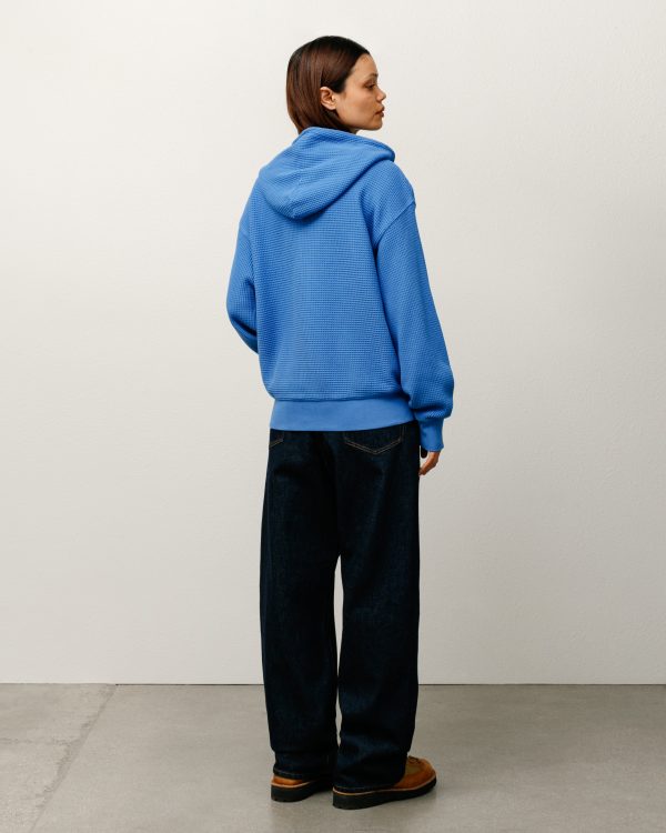 DOUBLE LAYER WAFFLE ZIP HOODIE - Image 3