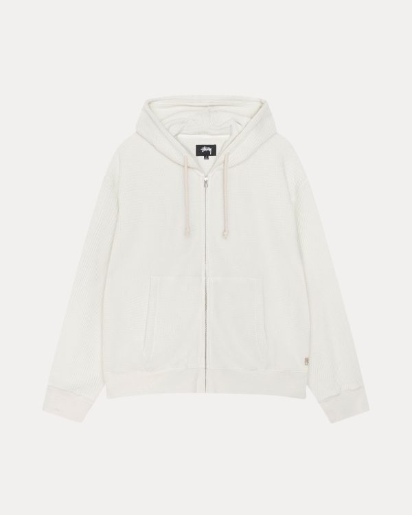 DOUBLE LAYER WAFFLE ZIP HOODIE - Image 6
