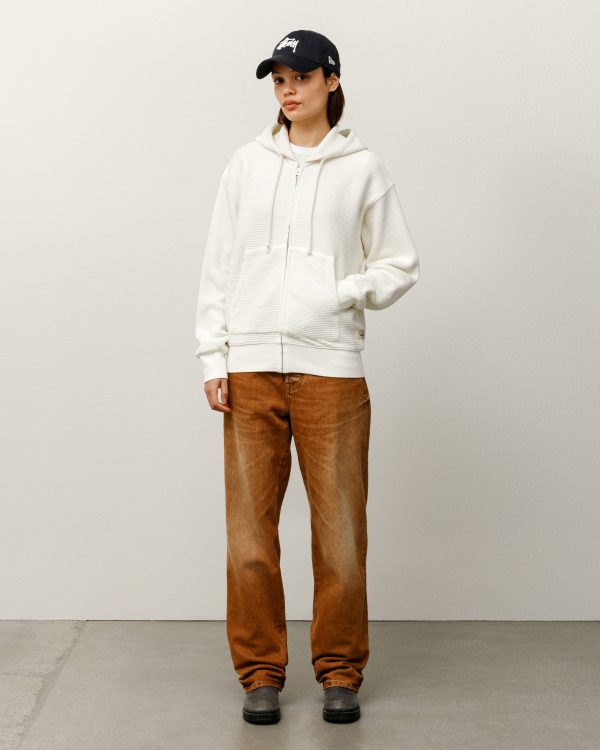 DOUBLE LAYER WAFFLE ZIP HOODIE - Image 4