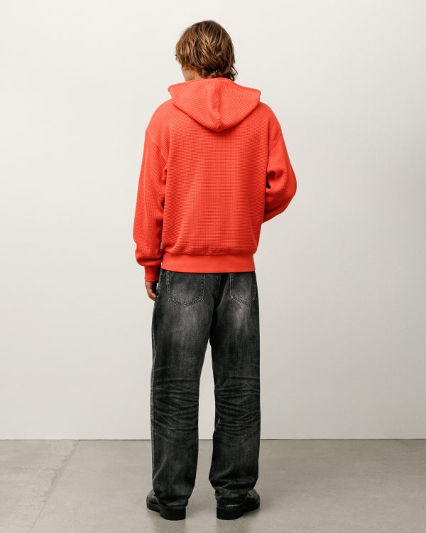 DOUBLE LAYER WAFFLE ZIP HOODIE - Image 2