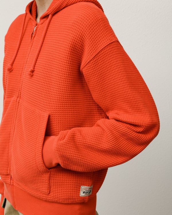 DOUBLE LAYER WAFFLE ZIP HOODIE - Image 4