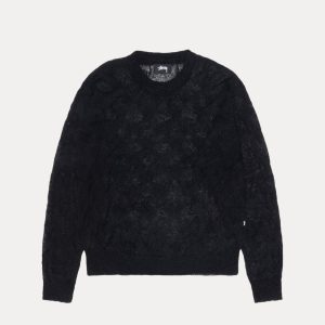 LOOSE KNIT CROSS CABLE SWEATER
