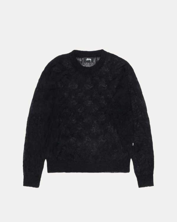 LOOSE KNIT CROSS CABLE SWEATER