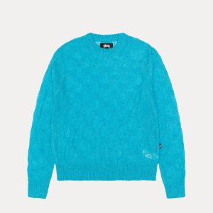 LOOSE KNIT CROSS CABLE SWEATER