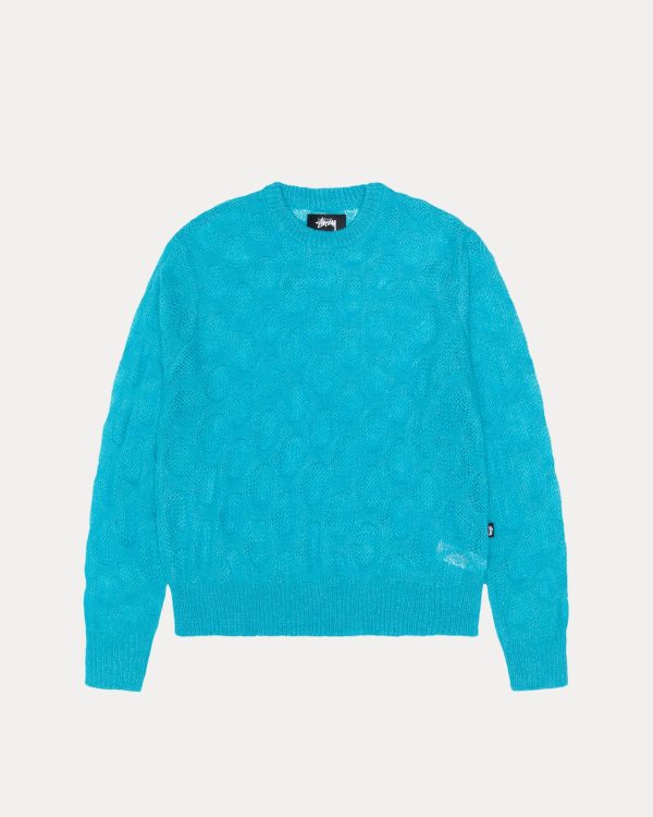 LOOSE KNIT CROSS CABLE SWEATER
