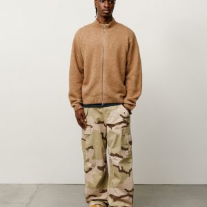 FULL ZIP BRUSHED MERINO SWEATER