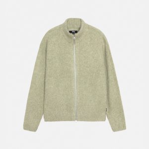 FULL ZIP BRUSHED MERINO SWEATER