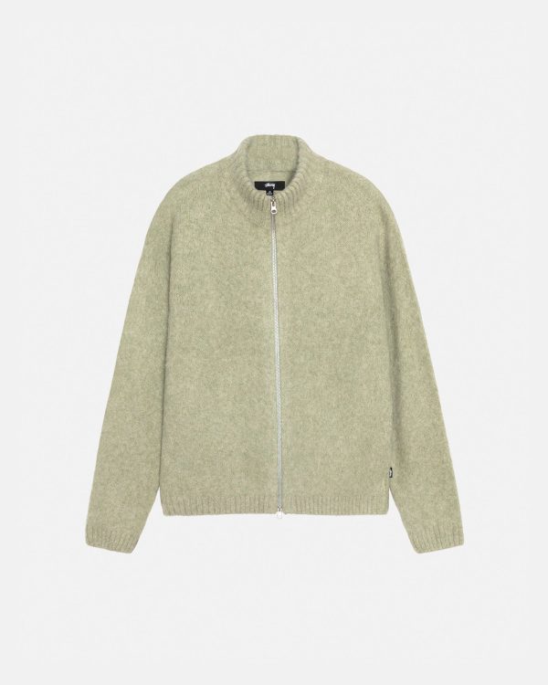 FULL ZIP BRUSHED MERINO SWEATER
