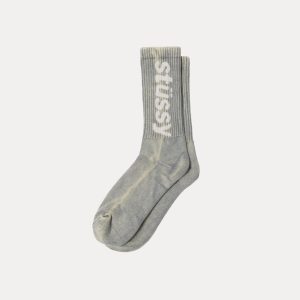 WASHED HELVETICA CREW SOCK