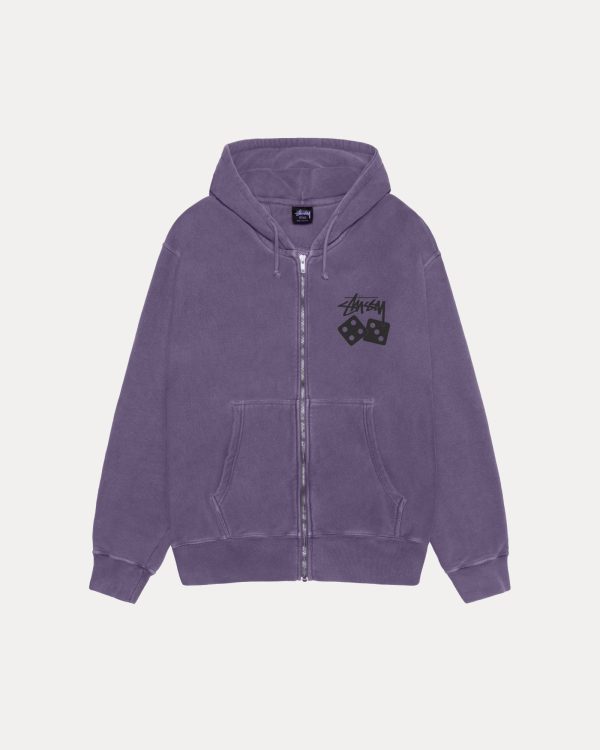 DICE ZIP HOODIE PIGMENT DYED