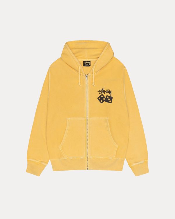 DICE ZIP HOODIE PIGMENT DYED