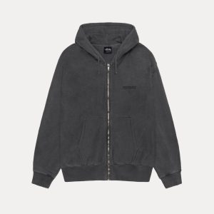 JUMBO ZIP HOODIE PIGMENT DYED