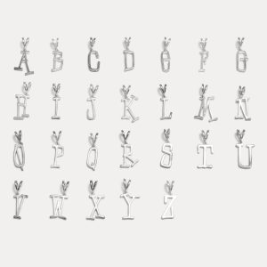 SILVER ALPHABET PENDANT