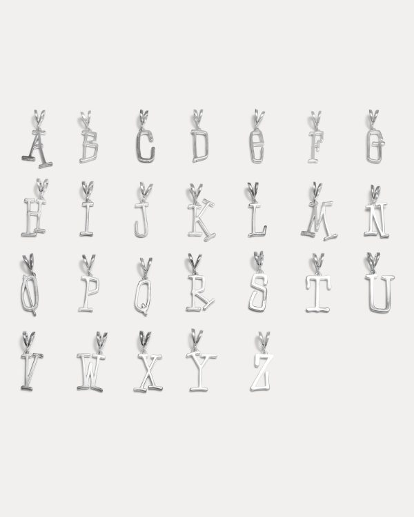 SILVER ALPHABET PENDANT